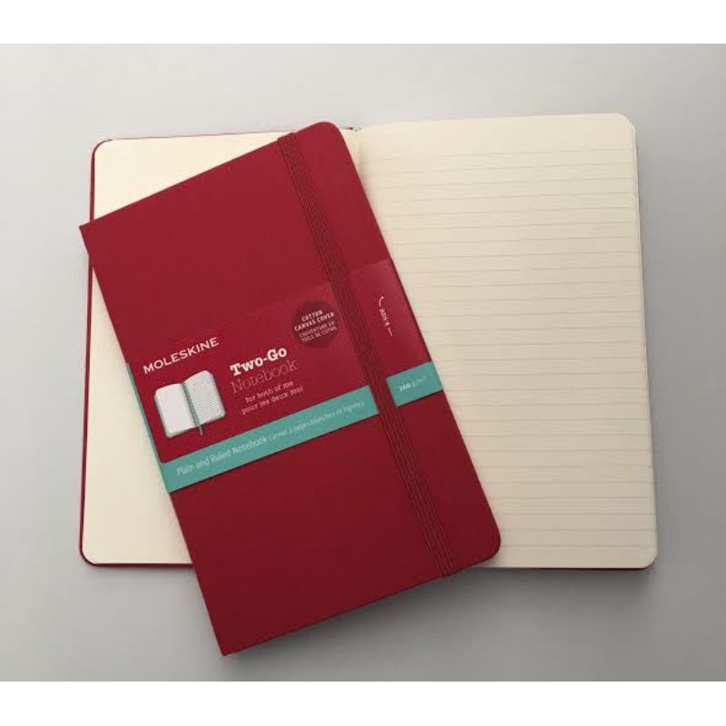 

Moleskine Two Go Notebook (Plain & Ruled in one Notebook)