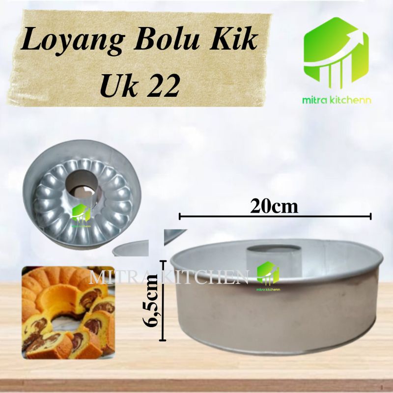 loyang kue bolu bahan alumunium ukuran 22