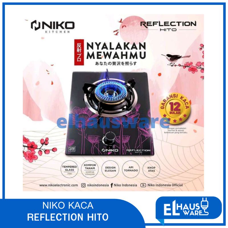 NIKO Kompor Gas 1 Tungku Kaca Reflection Hito