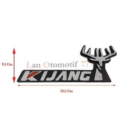 Emblem Logo Mobil Tulisan Kijang Tanduk Silver Untuk Kijang Grand atau Kijang Super Belakang