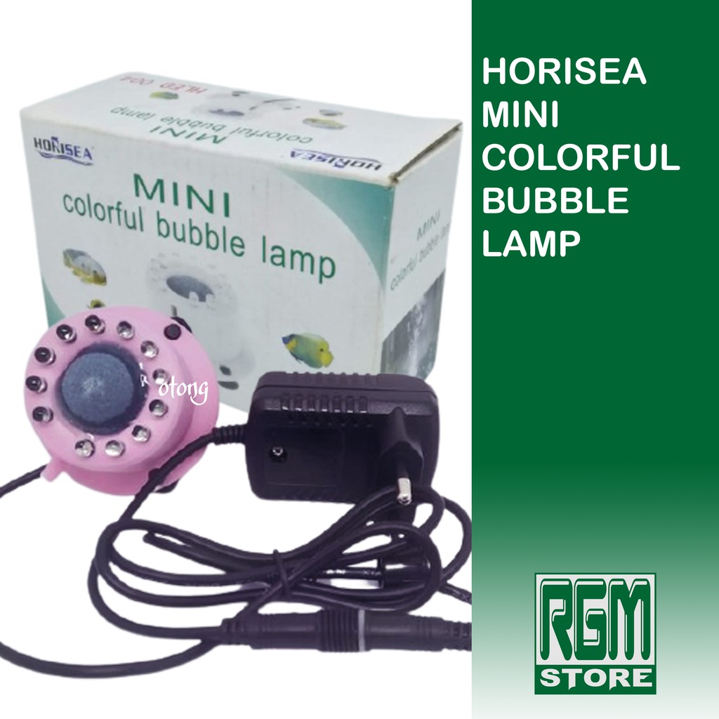 Horisea mini Colorful Bubble Lamp Lampu gelembung udara Aquarium