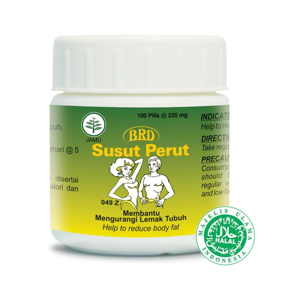SUSUT PERUT Botol 100 pil Borobudur Pelangsing Alami / Mengurangi Lemak Bandel / Slimming