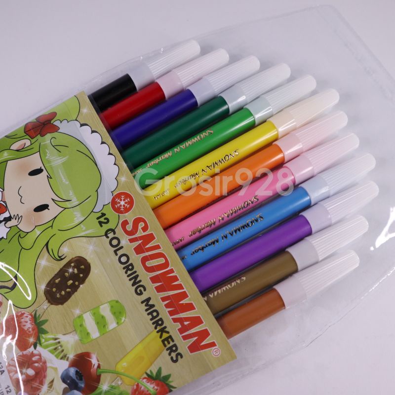 

Spidol 12 warna Snowman / Coloring Pencil PW-12A