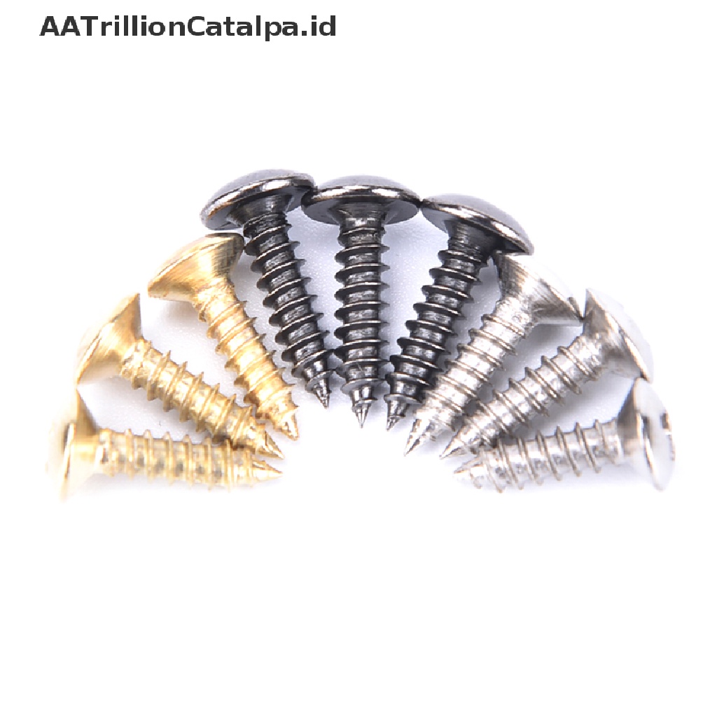 Aatrillioncatalpa 50PCS Sekrup Pickguard 3mm Untuk Gitar Elektrik