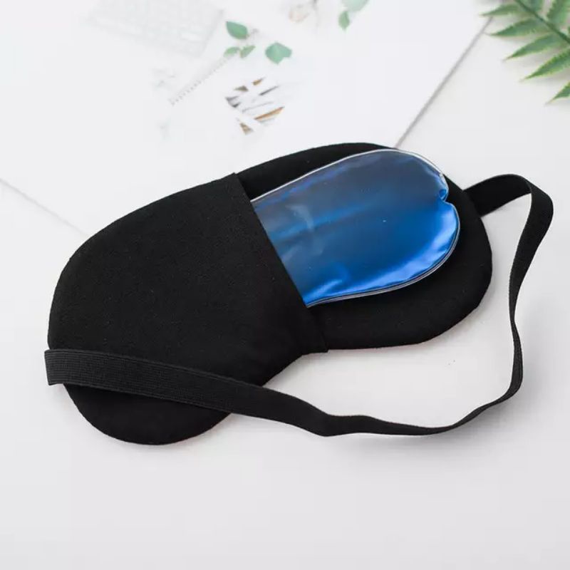 PENUTUP MATA TIDUR DENGAN GEL PENDINGIN / sleeping eye mask