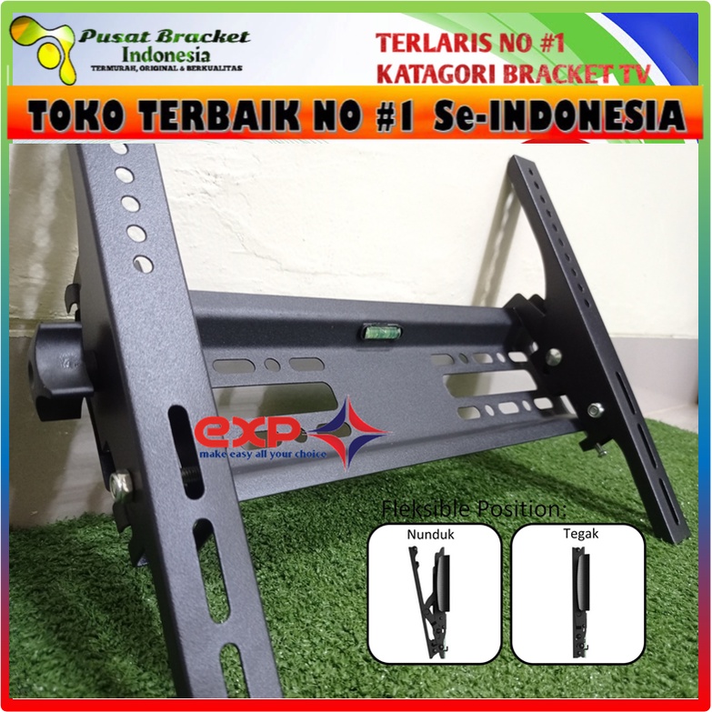 Bracket TV CHANGHONG 21&quot; s/d 43&quot; waterpass GARANSI 100% COCOK!!! IMPORT QUALITY