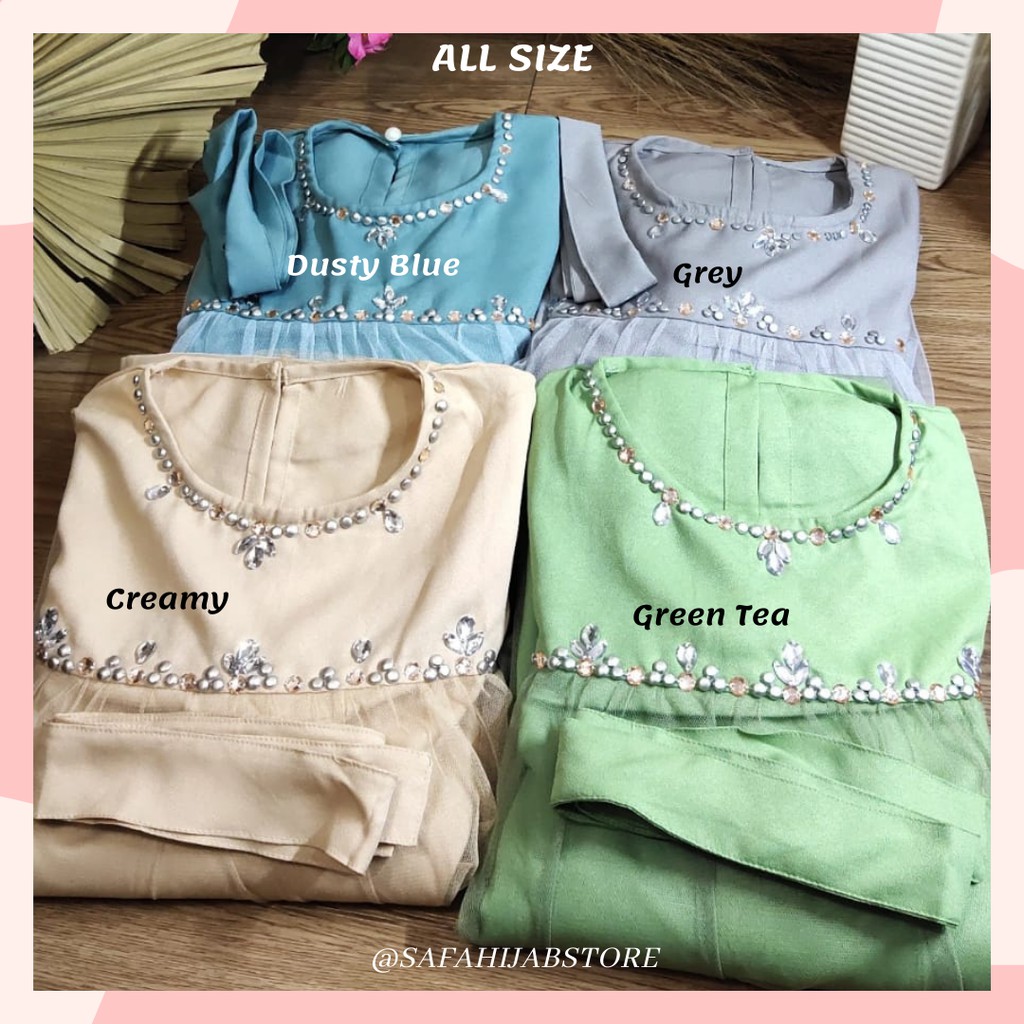 AURELYA BEADS DRESS / DRESS LEBARAN / DRESS MEWAH / DRESS TILE