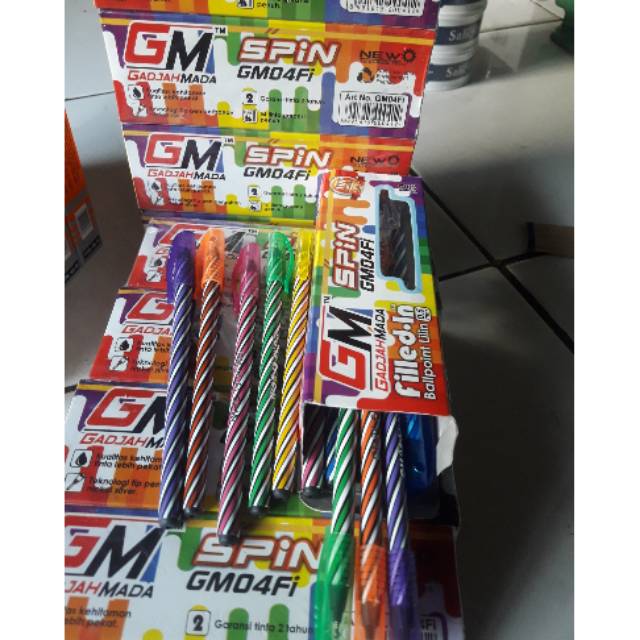 Pulpen GM Spin Warna Tinta Hitam Harga/ pcs