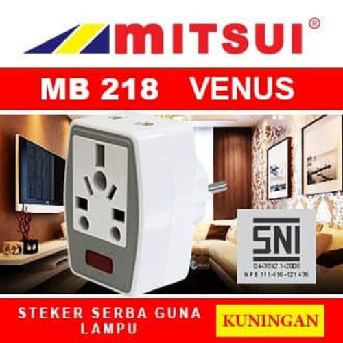 Mitsui Venus Steker Serbaguna 3 Lubang Kuningan Standar SNI MB 272