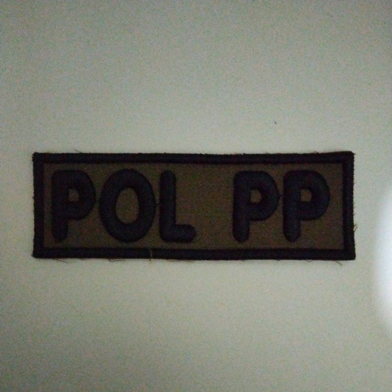 Label pol pp Tulisan pol pp timbul Bordir satpol pp