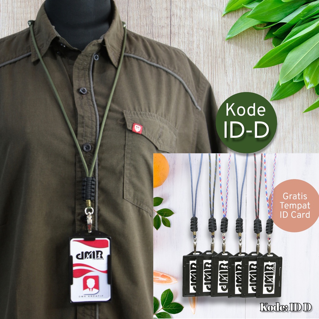 

ID Card Holder Nametag Lanyard Lanyard Gantungan Kalung ID Card Name Tag Tali Paracord Prusik Kode ID D DMR Kreatif