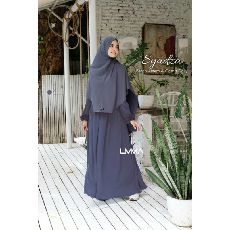 GAMIS SYADZA (GAMIS SYARI) BY UMMA SYARI-Grey