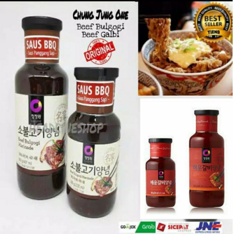 

Bumbu Saus Beef Bulgogi / Galbi BBQ ORIGINAL Chung Jung One ala Beef Bowl 500 Gr