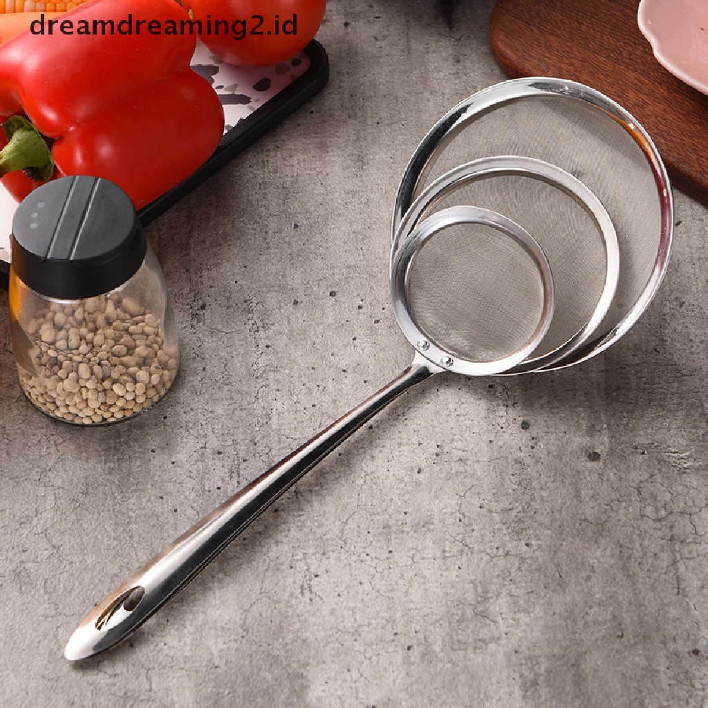 Sendok Saringan Minyak Bahan Stainless Steel Dengan Gagang Panjang