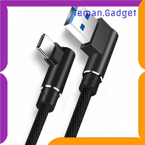 TG-A1 Kabel Charger USB Type C L Shape Cable 2.1A 1 Meter - 20180303