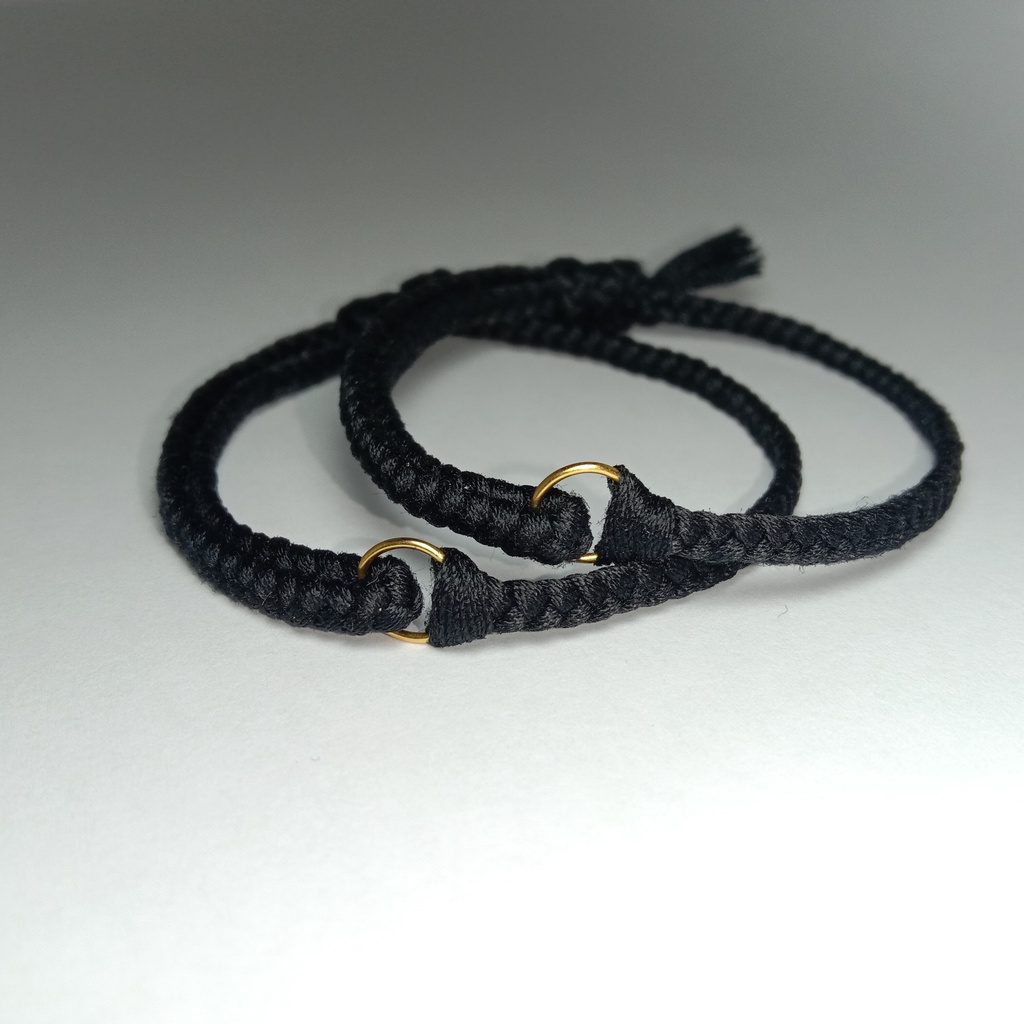 Gelang tangan etnik kepang tali benang tenun simple knot BTS V pria dan wanita dewasa / Bracelet kec