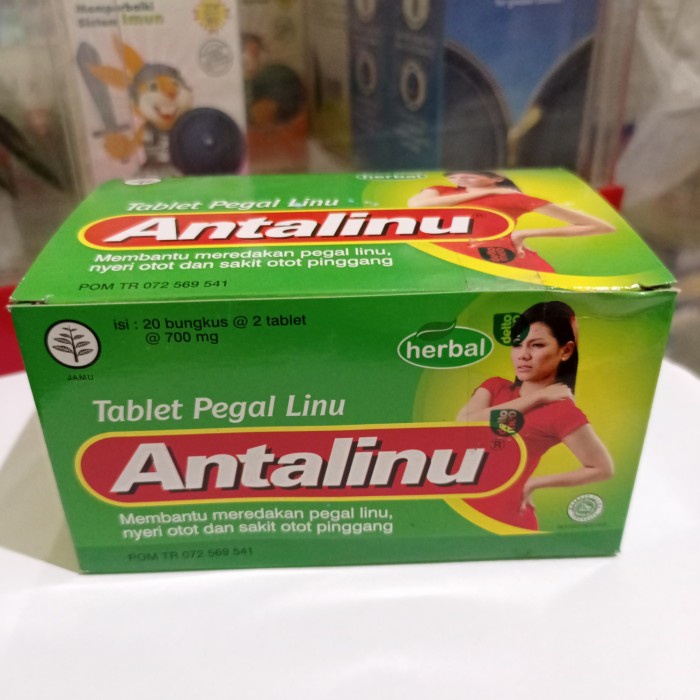 Bisa COD Antalinu Obat Tablet Pegal Linu 1 Box - Antalinu Herbal Isi 20 Strip - Antalinu Meredakan Nyeri Otot