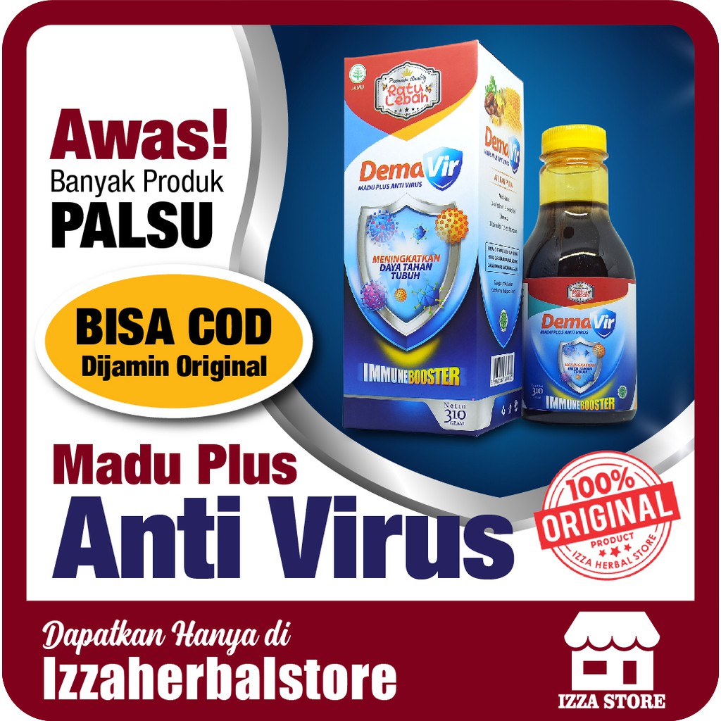 DEMAVIR Madu Plus Anti Virus Suplemen Daya Tahan Tubuh Immune Booster  ORIGINAL ASLI GROSIR