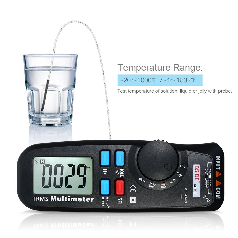 IMPORT Digital Multimeter 6000 Counts Backlight Mini Multi Meter Ammeter Voltmeter Ohm Voltage