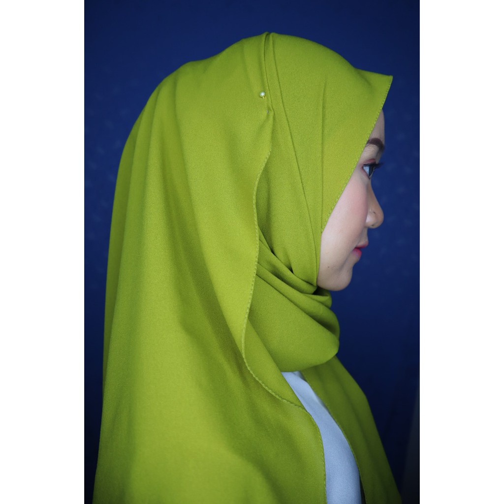 BIG SALE!! Pashmina Sabyan Diamond Italiano Premium 175x75 Grosir Hijab Cantik Kece Murah Diskon-DARK OLIVE