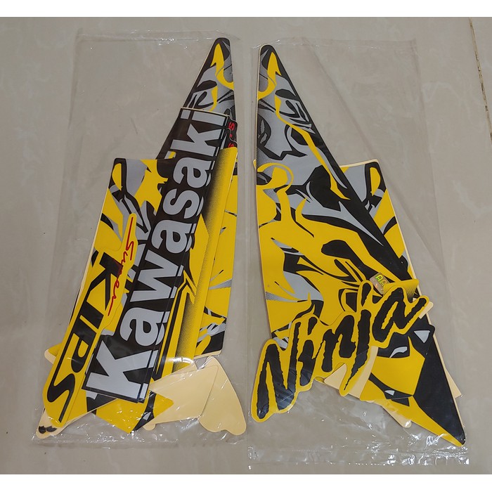Stiker Body & Lis Bodi & Striping Ninja Rr 2013 Kuning