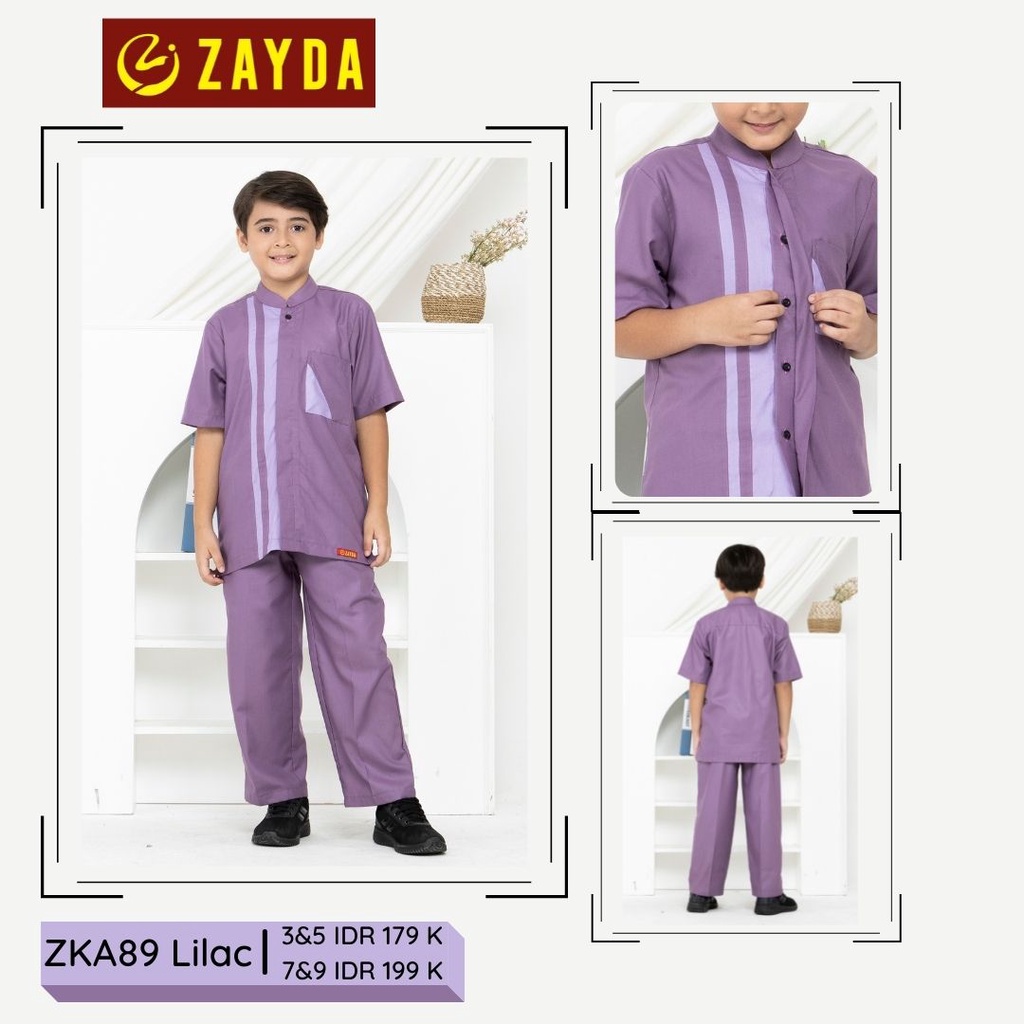 KOKO ANAK SARIMBIT KELUARGA ZAYDA 89 SERIES LILAC ORIGINAL KEKINIAN MODERN TRENDY SIMPLE ELEGANT MOD