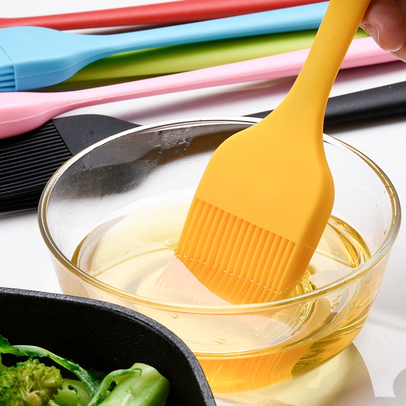 25x4.5 Cm Colorful Non-toxic Silicone Oil BBQ Brush Kitchen Accessories