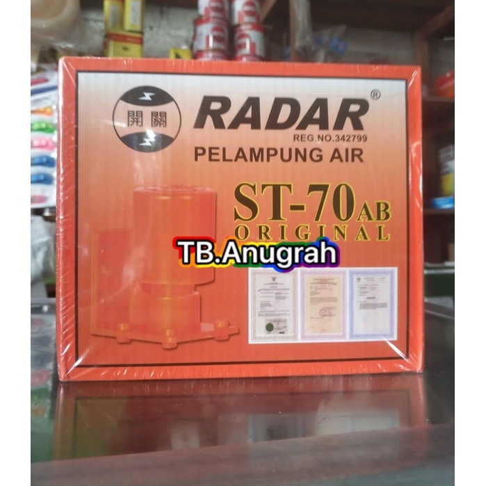 Radar ST-70AB Asli Hologram Pelampung Tandon Toren Level Air Otomatis RADAR Air Otomatis