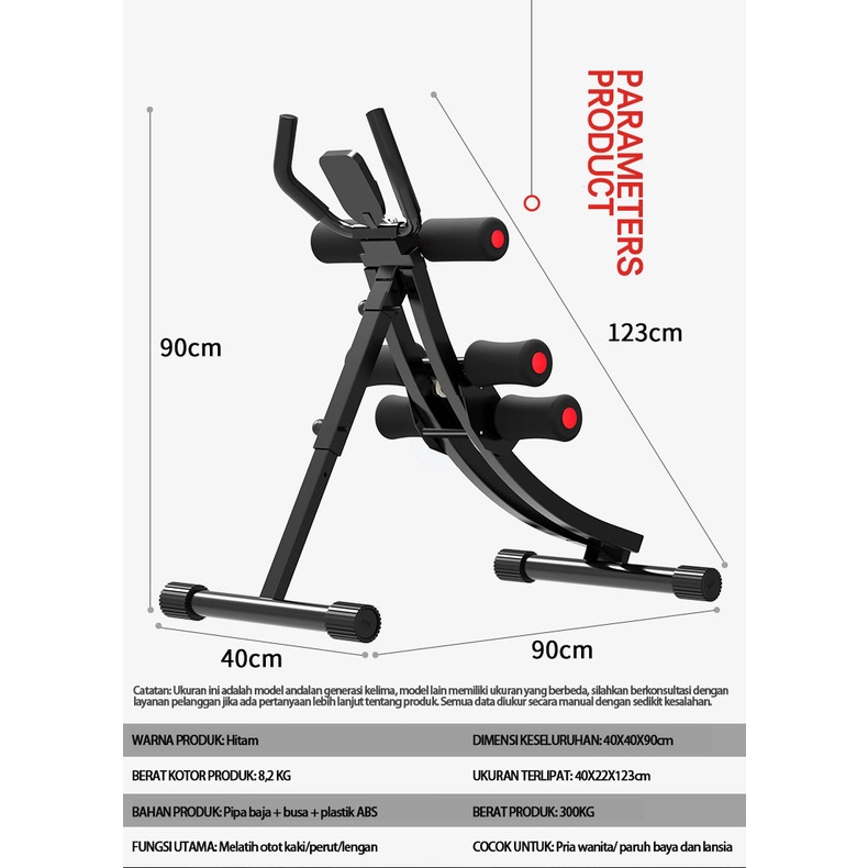 Alat Gym Rumah Abdominal Latihan Perut Pembentuk Otot Ab Coaster /spinning bike olahraga fitness/Alat Gym Rumah Abdominal