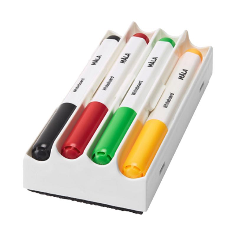 

Mala Whiteboard Pen Spidol Papan Tulis [4 pcs/ 4 Warna]