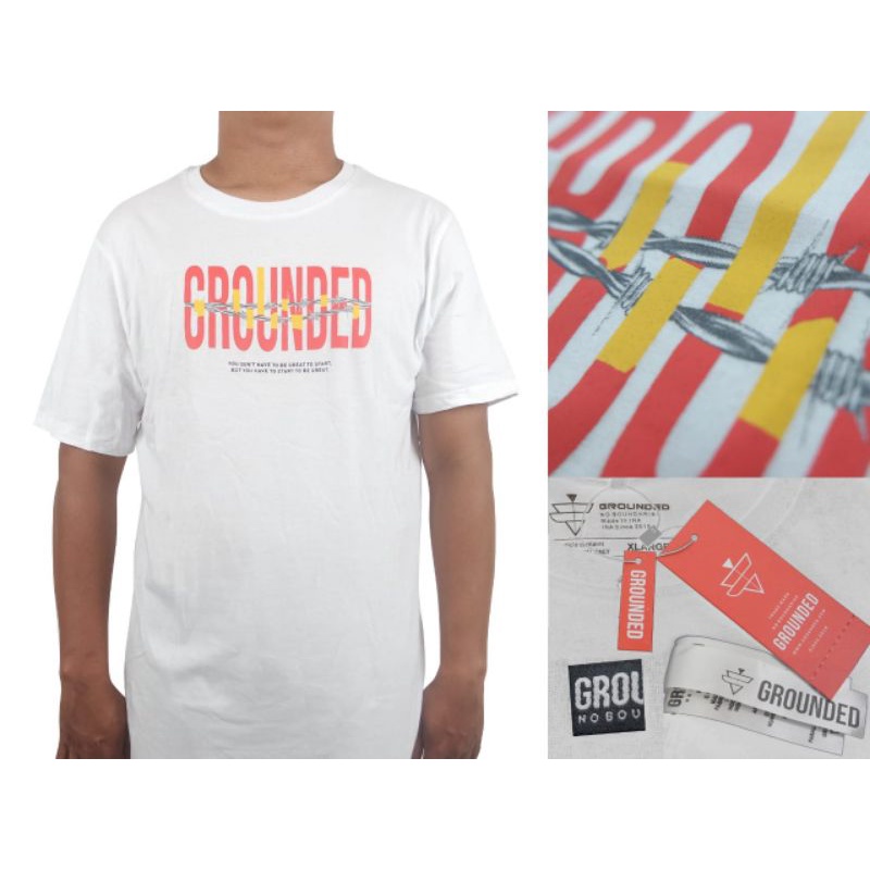 Kaos Surfing GROUNDED - Creepycloth | Super Premium | Cotton Combed 30s Reaktif | Kaos Unisex | Baju