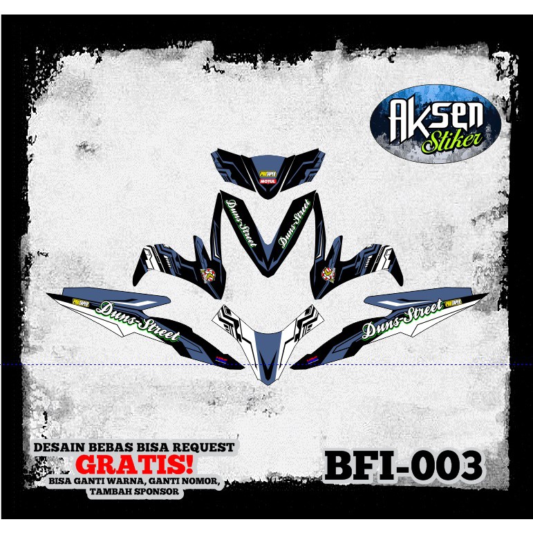 Sticker Motor Beat Decal Beat Full Body Stiker Anti Gores Dekal Beat Keren Bisa Custom Nama Keren