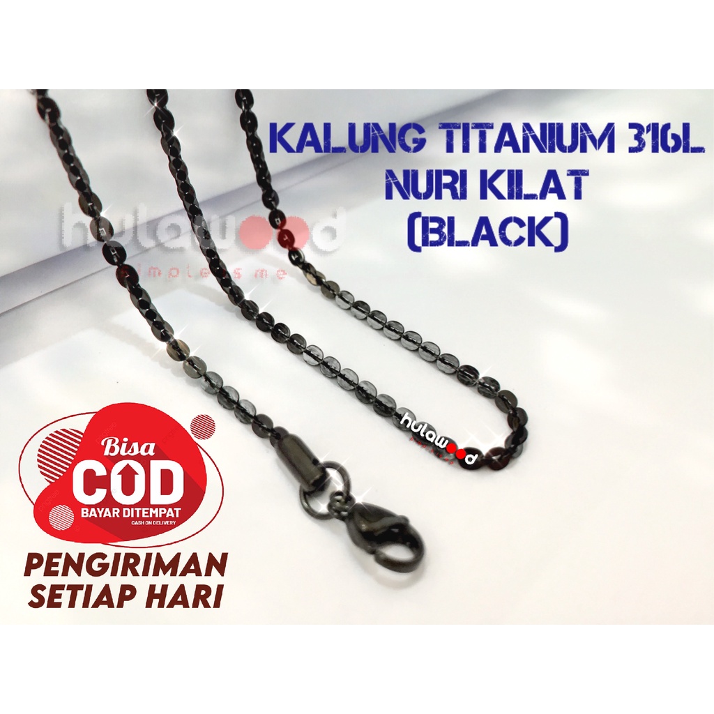 Kalung Rantai MCI - Titanium 316L Stainless Anti Karat EDISI HITAM