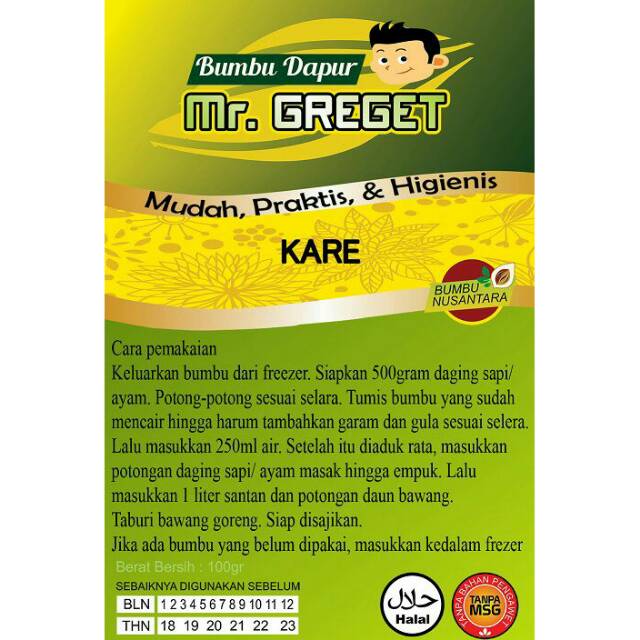 

Mr. Greget Bumbu Kare