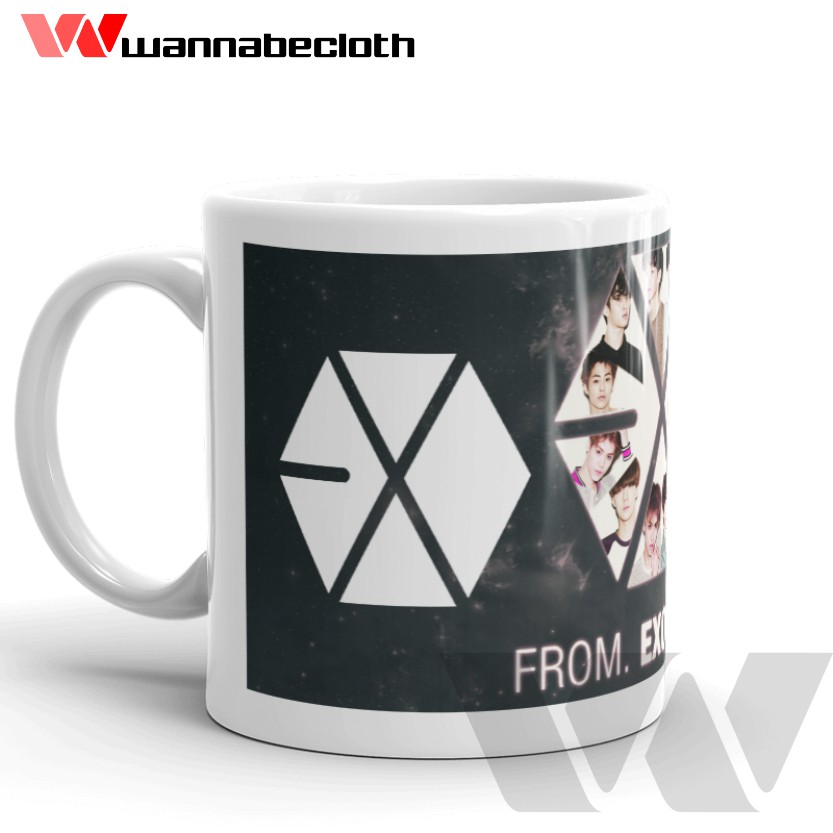 Gelas Mug EXO Souvenir Koleksi Mug KPOP EXO Logo EXO From EXO Planet