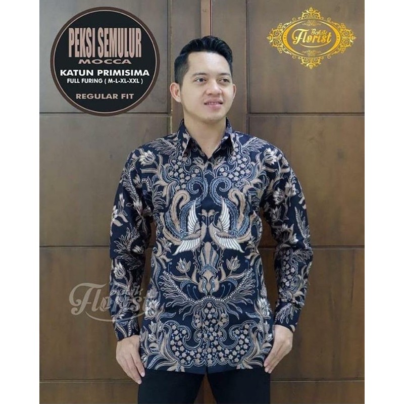 KEMEJA BATIK PEKSI SUMULUR LAPIS FURING KATUN HALUS SRAGENAN SIZE M-XXL HIGH QUALITY