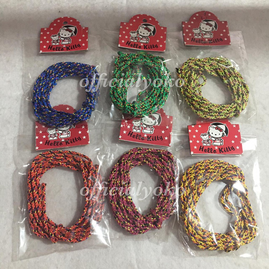 Tali corak / tali prusik -/+ 4mm buat gelang per bungkus (tidak elastis)