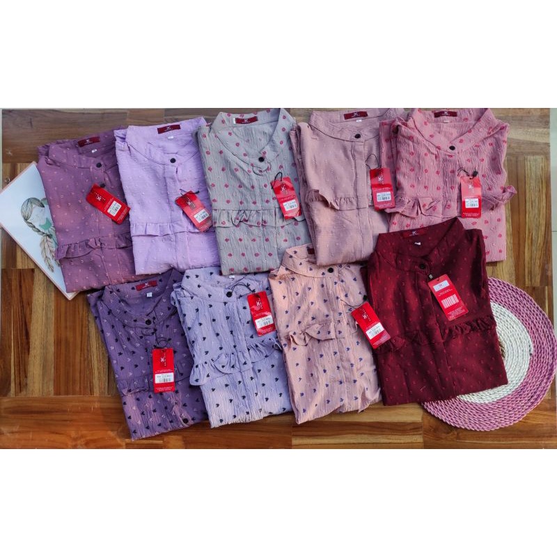 Tunik 3C full kancing crinkle uragiri, Threecoins crinkle uragiri airflow, Tunik 3C crincel uragiri.