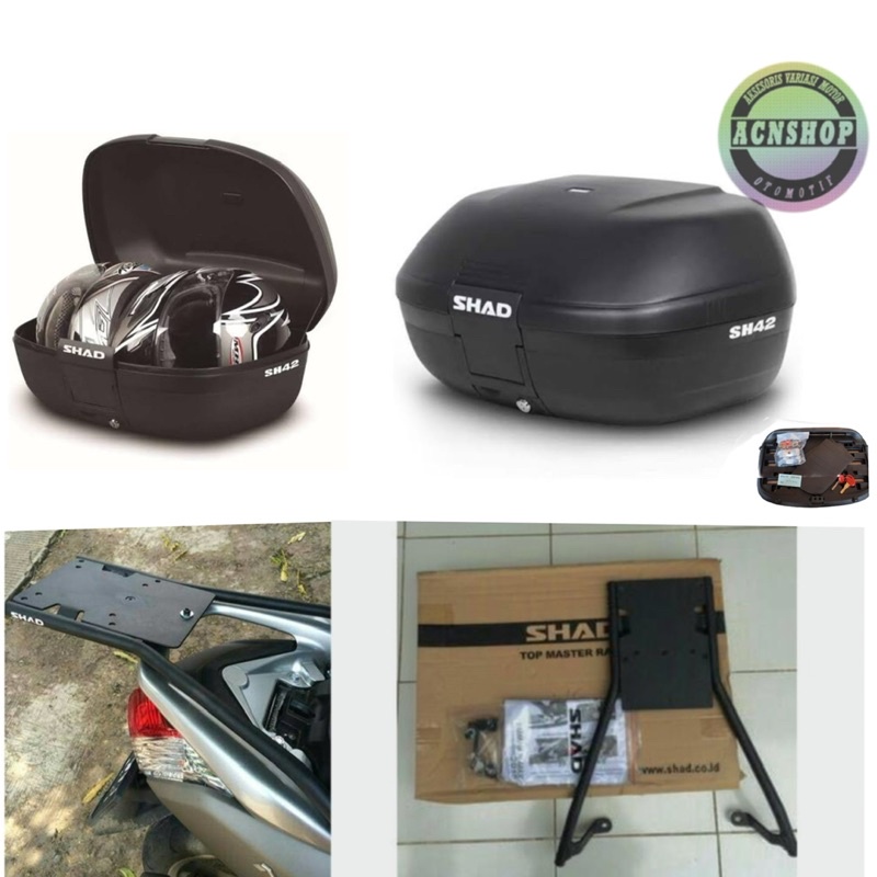 Paketan Box shad 42 + Breket Box shad Nmax Old Nmax New 2020-2021