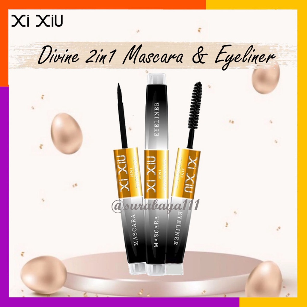 XI XIU Divine 2 in 1 Mascara &amp; Eyeliner (✔️BPOM)