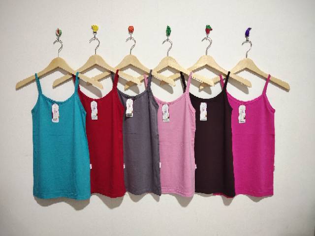 Tanktop Miranda Tali Kecil Polos Bahan Rayon Spandex L XL / Tank Top 6169-4