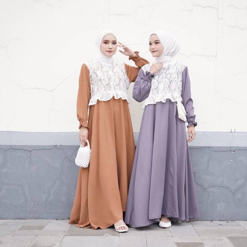 LOCANA KAILA DRESS ZAKIA DRESS LOCANA READY STOK - BAJU MUSLIM LOCANA - LOCANA LABEL