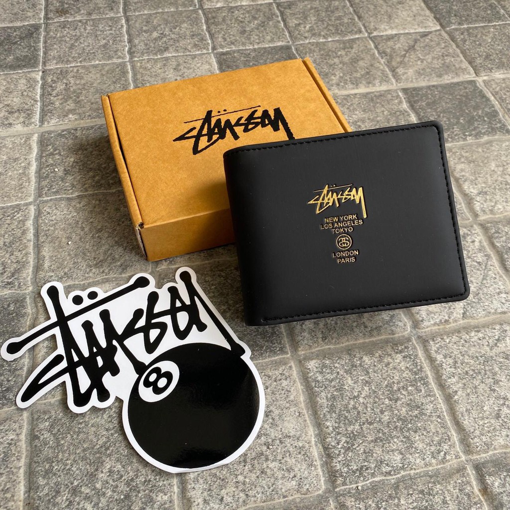 STUSSY WALLET BLACK/ DOMPET STUSSTY/ DOMPET LIPAT PRIA