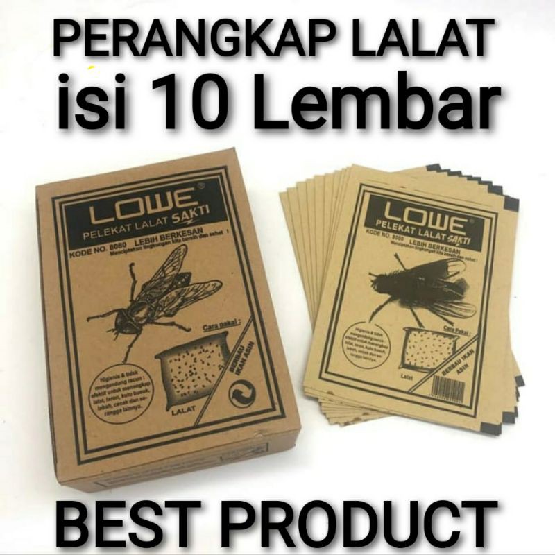 Lem Perangkap Lalat, Perekat Lalat, Perekt Lalat Sakti isi 10 lembar