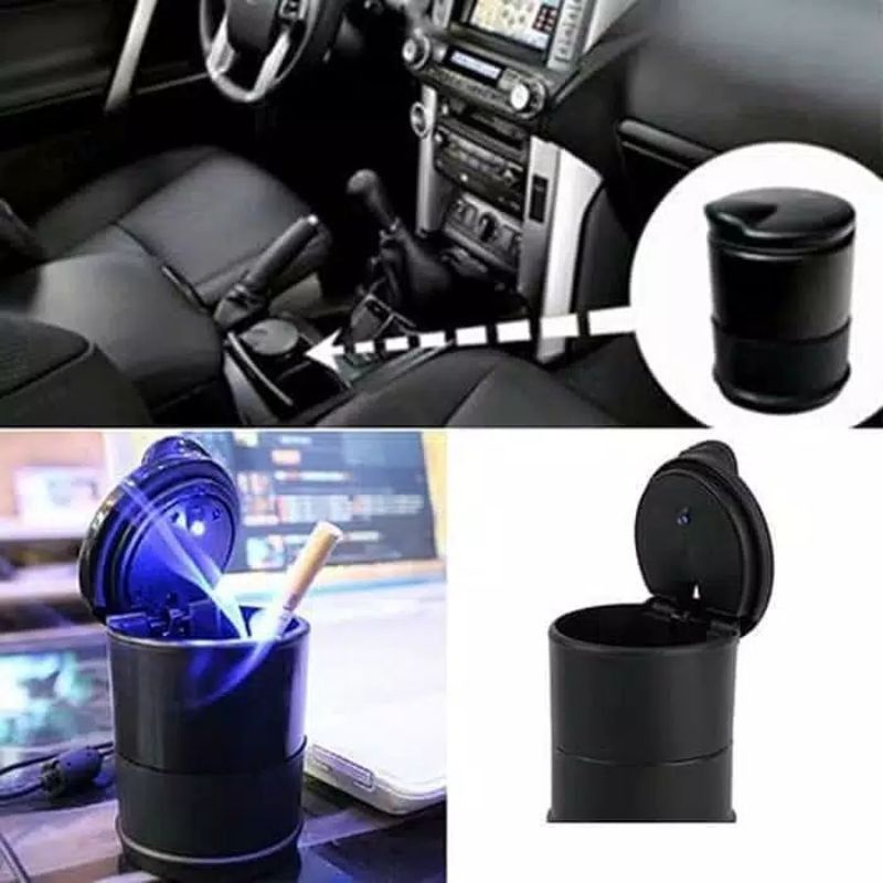 R4 Car Ashtray Cup Asbak Mobil Tempat Abu Rokok  Lampu LED