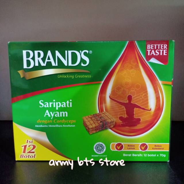 

brands saripati ayam original dengan cordyceps isi 12 botol