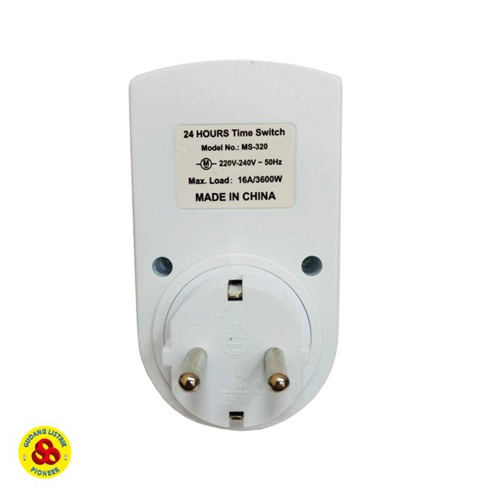 Stop Kontak Timer Analog 24 Jam Manual Time Controller Plug Socket