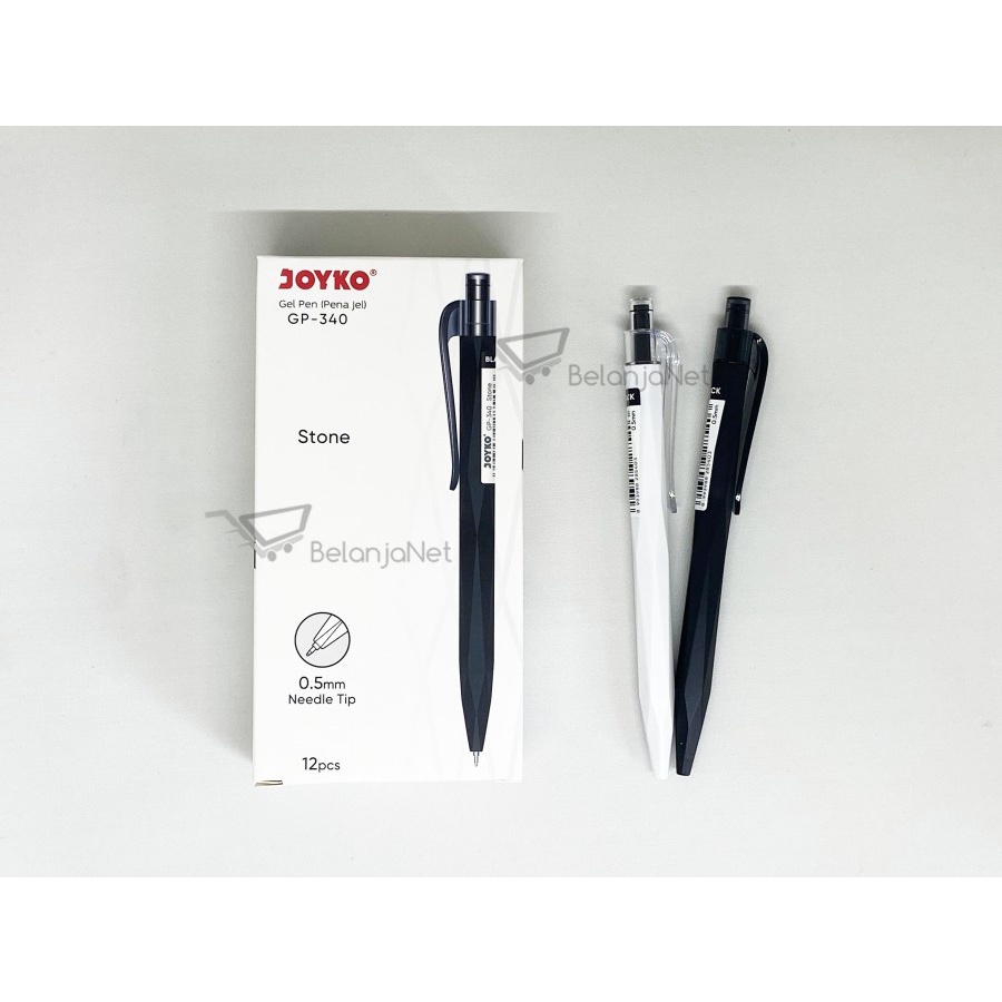 Pulpen Pen Gel | Gel Pen Joyko Cetek Stone GP-340 0.5 mm Mata Jarum [1 LUSIN]