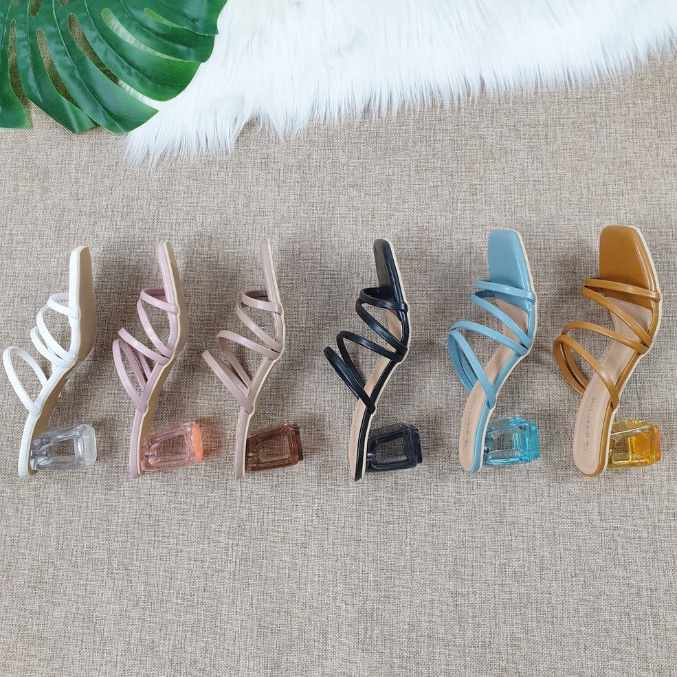 Green Love Sandal Heels Transparan Crystal EIFFEL –ENR.14My22ᴬ