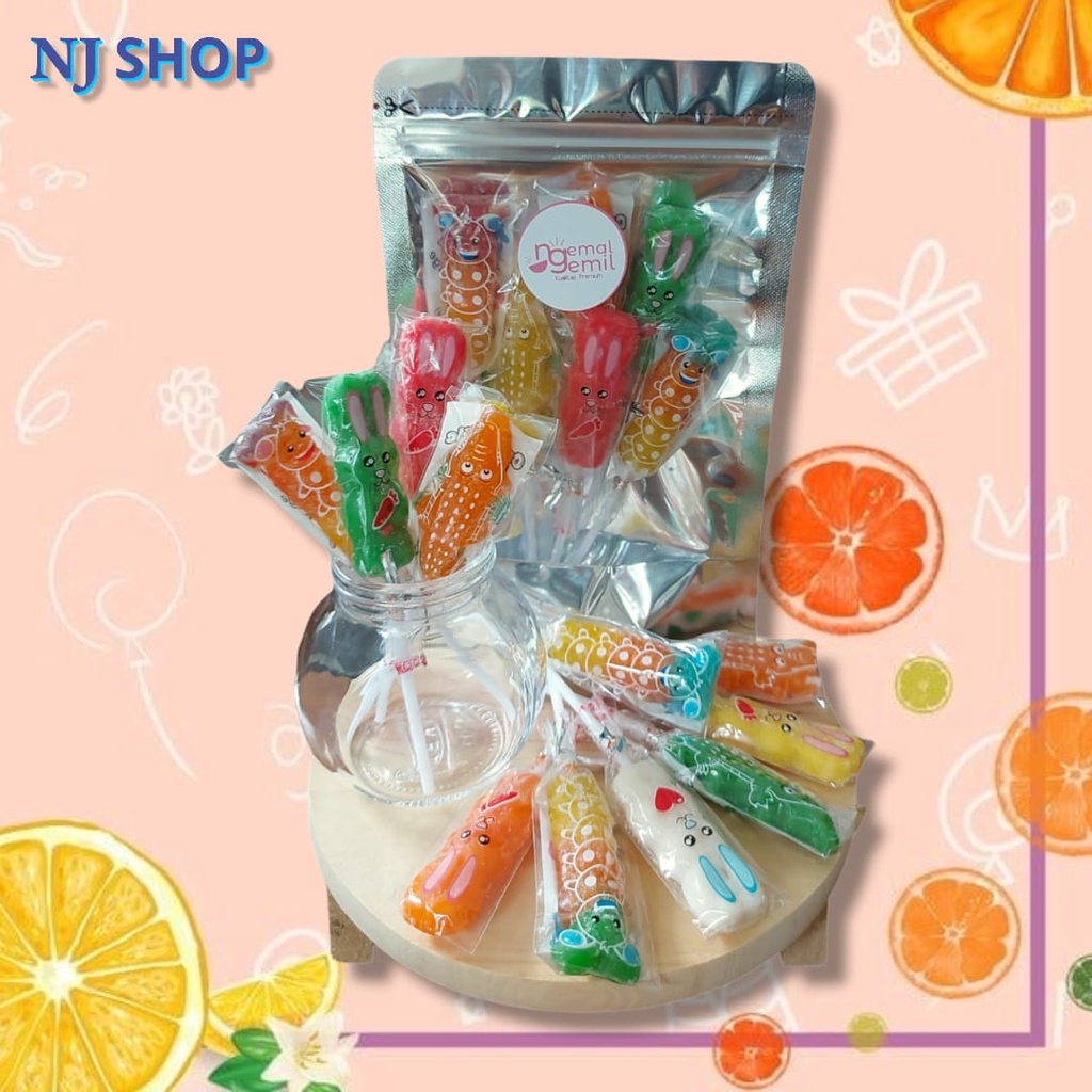 

[Permen Original] - Permen Lunak Lolipop Mixed Flavors Gambar Karakter Lucu Kualitas Premium